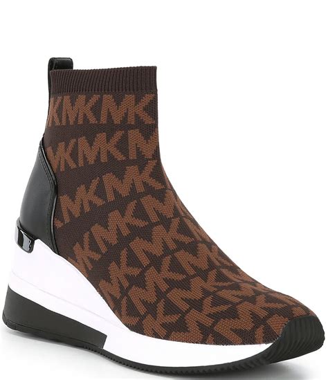 michael kors skyler knit bootie|michael kors stretch knit sneakers.